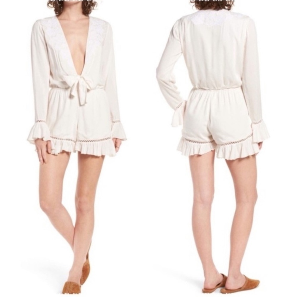 Tularosa | Barlow Tie Front Floral Romper